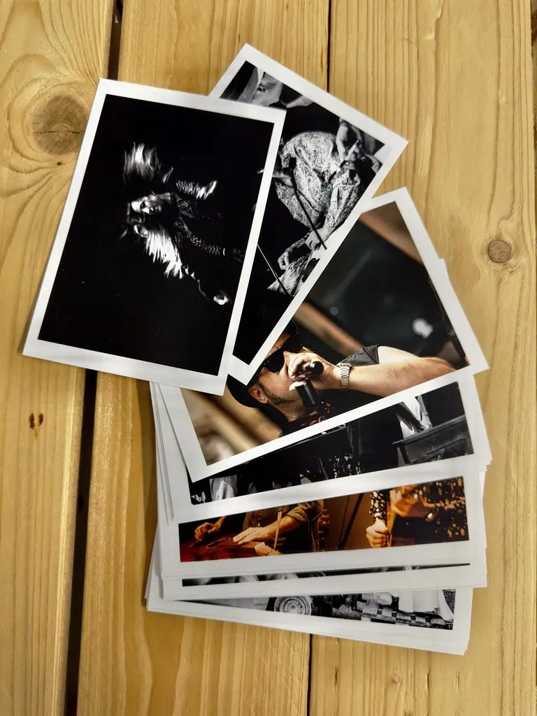 Tirages de photos de concerts sur du bois
